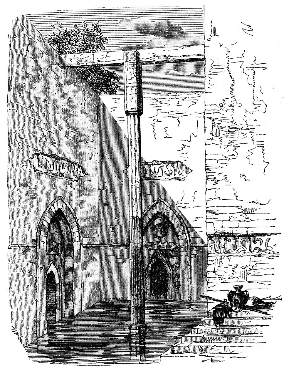 Nilometer auf der Insel Roda, Kairo, Ägypten, ca. 1895 von Unbekannt