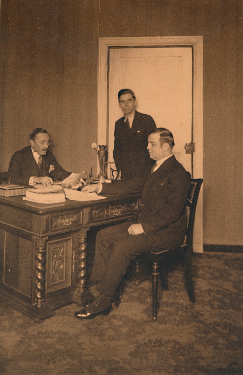 Büro des Sekretärs an der kubanischen Botschaft in Brüssel, Belgien, 1927 von Unbekannt