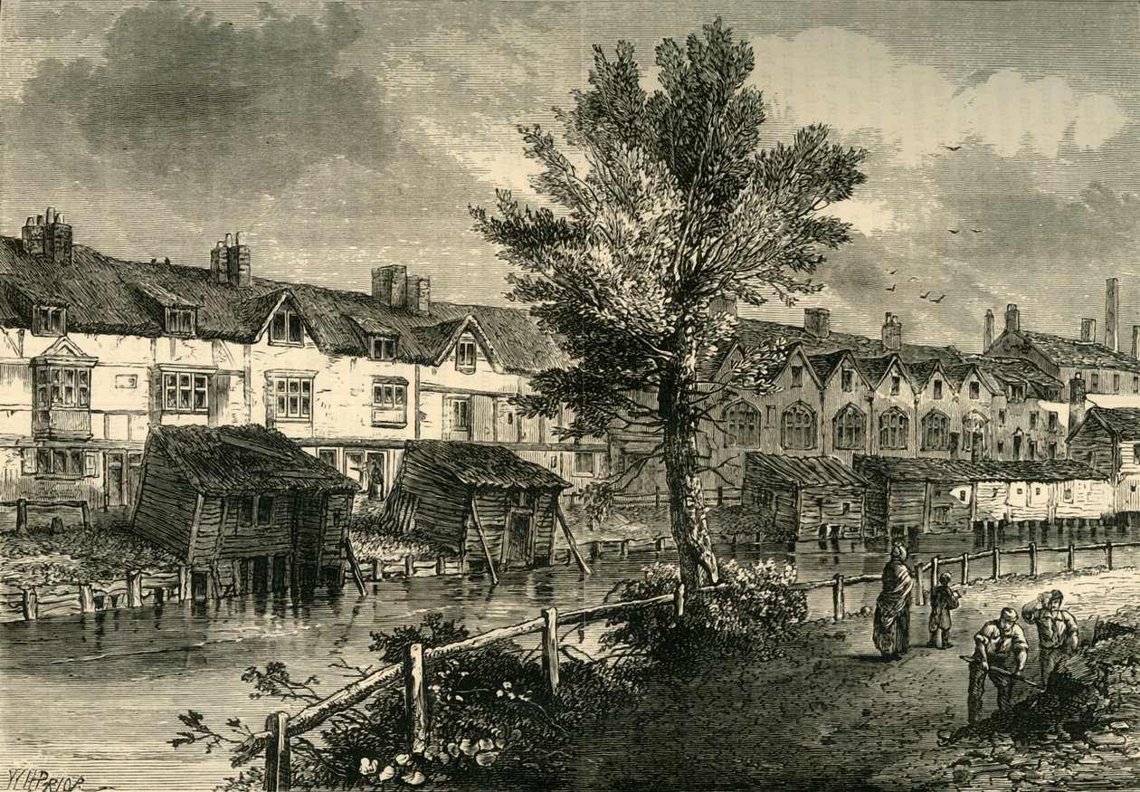 Alte Häuser in der London Street, Dockhead von Unbekannt