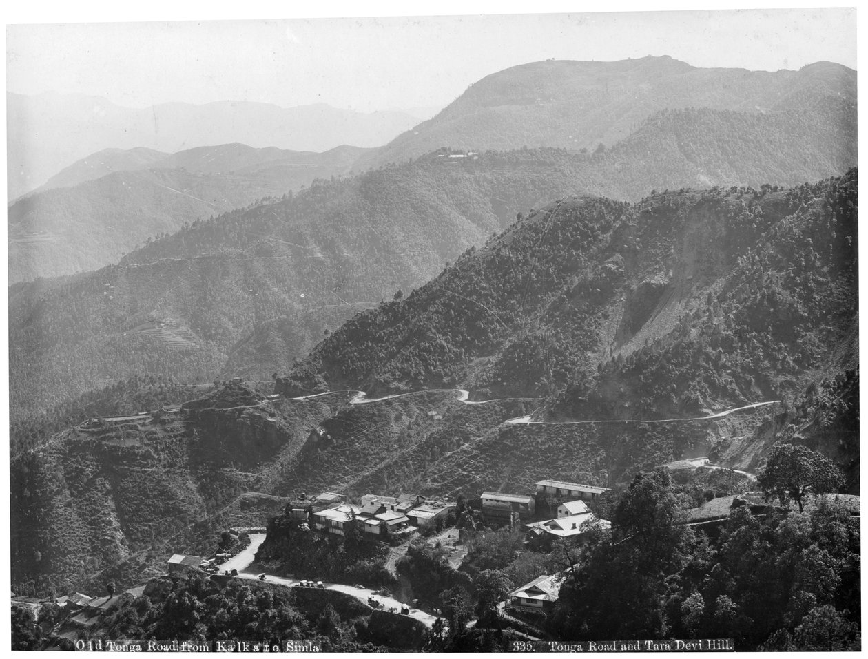 Die alte Tonga-Straße von Kalka nach Simla, Indien, Anfang des 20. Jahrhunderts von Unbekannt