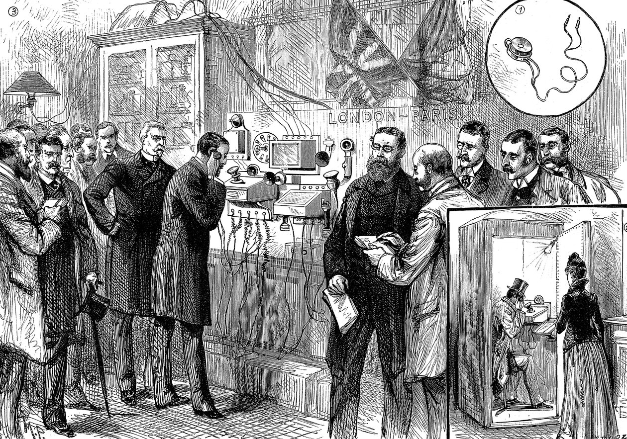 Eröffnung der anglo-französischen Telefonleitung, 1891 von Unbekannt