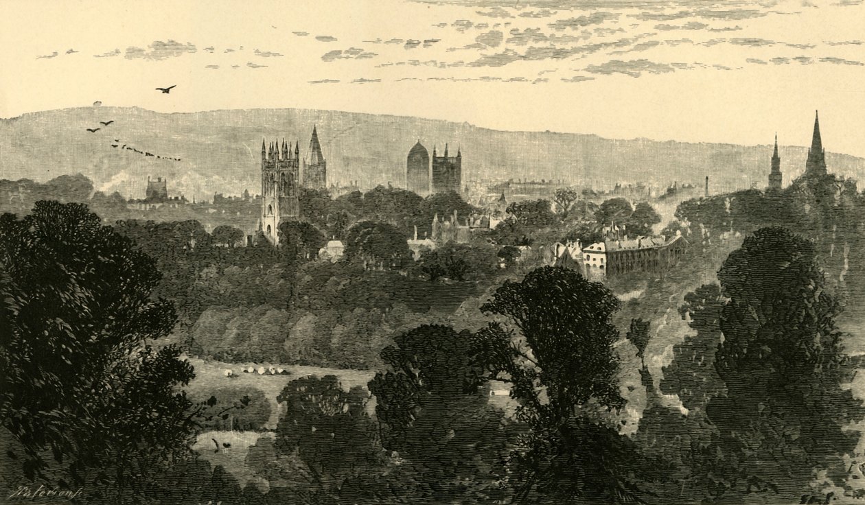 Oxford, von Headington Hill, 1898 von Unbekannt