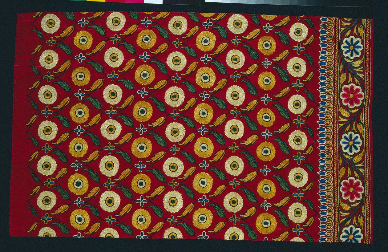 Teil eines Rockes Ghagra, 1800er - frühe 1900er Jahre von Unbekannt