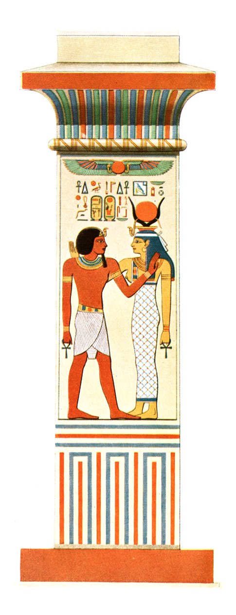 Pilaster aus dem Amun-Re-Tempel von Amenophis III in Karnak, Ägypten, 1928 von Unbekannt
