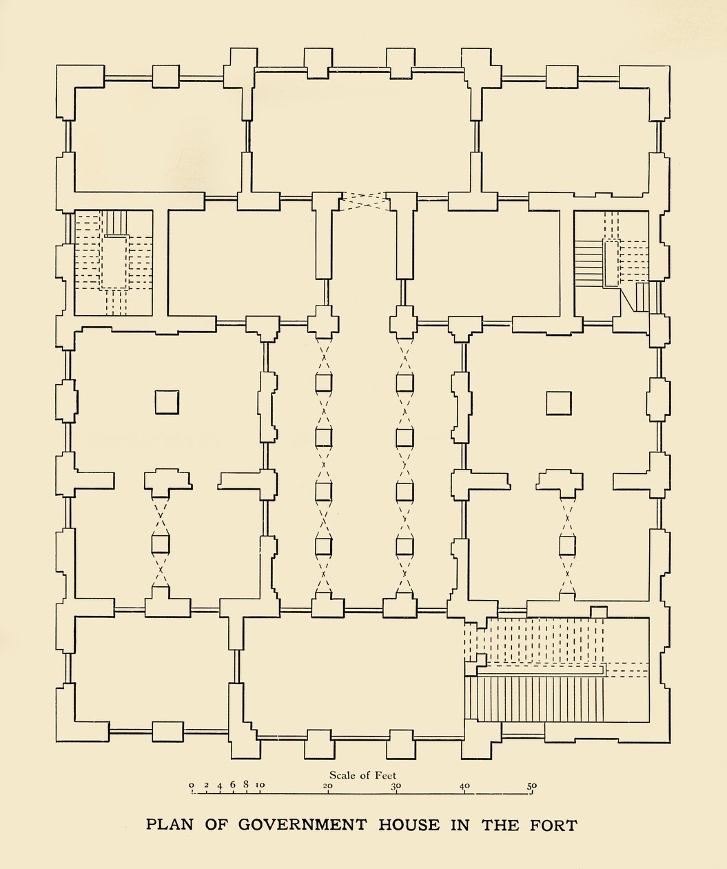 Plan des Regierungshauses in der Festung, 1925 von Unbekannt
