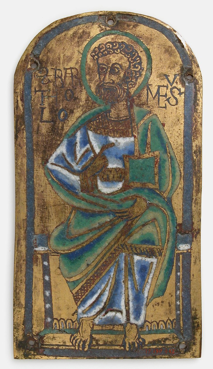 Plakette des Heiligen Bartholomäus, Niederrheinisch oder Sächsisch von Unbekannt