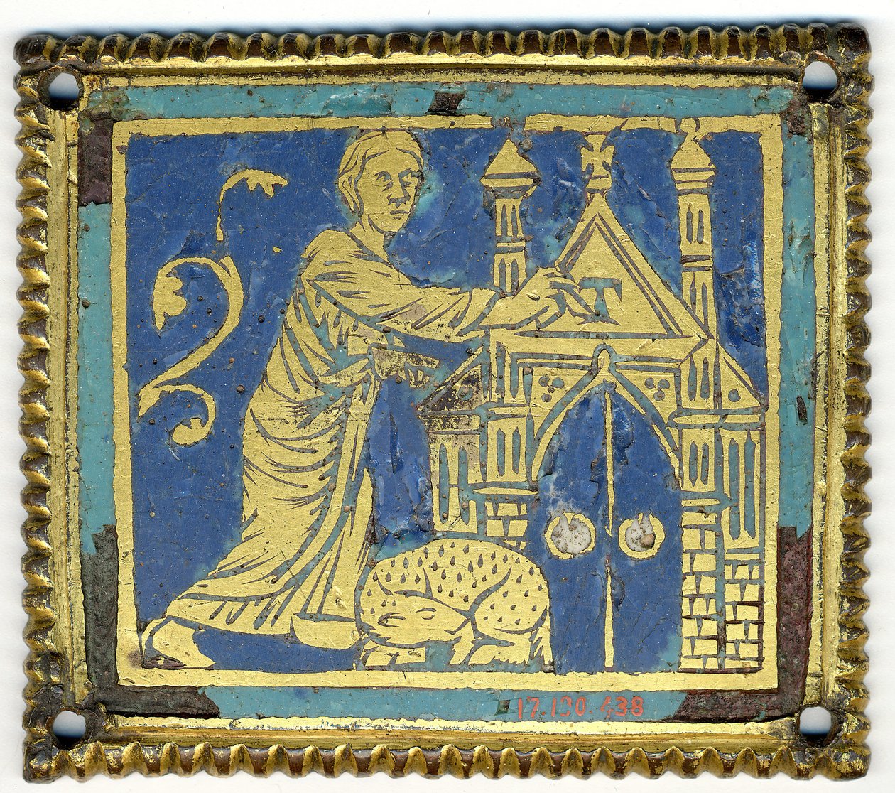 Plakette mit Markierung der Tür mit dem Buchstaben Tau, Deutsch, ca. 1200 von Unbekannt