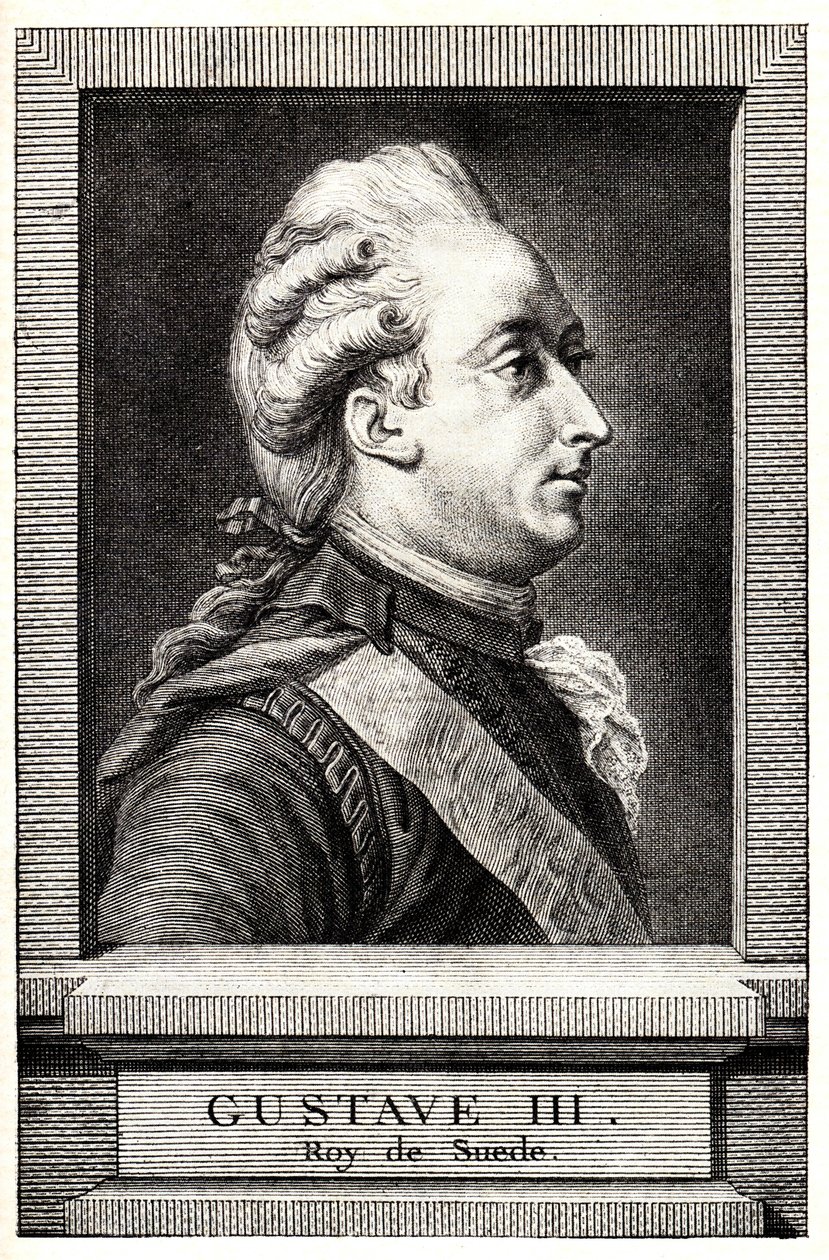 Porträt von Gustav III. von Schweden, frühes 19. Jahrhundert von Unbekannt
