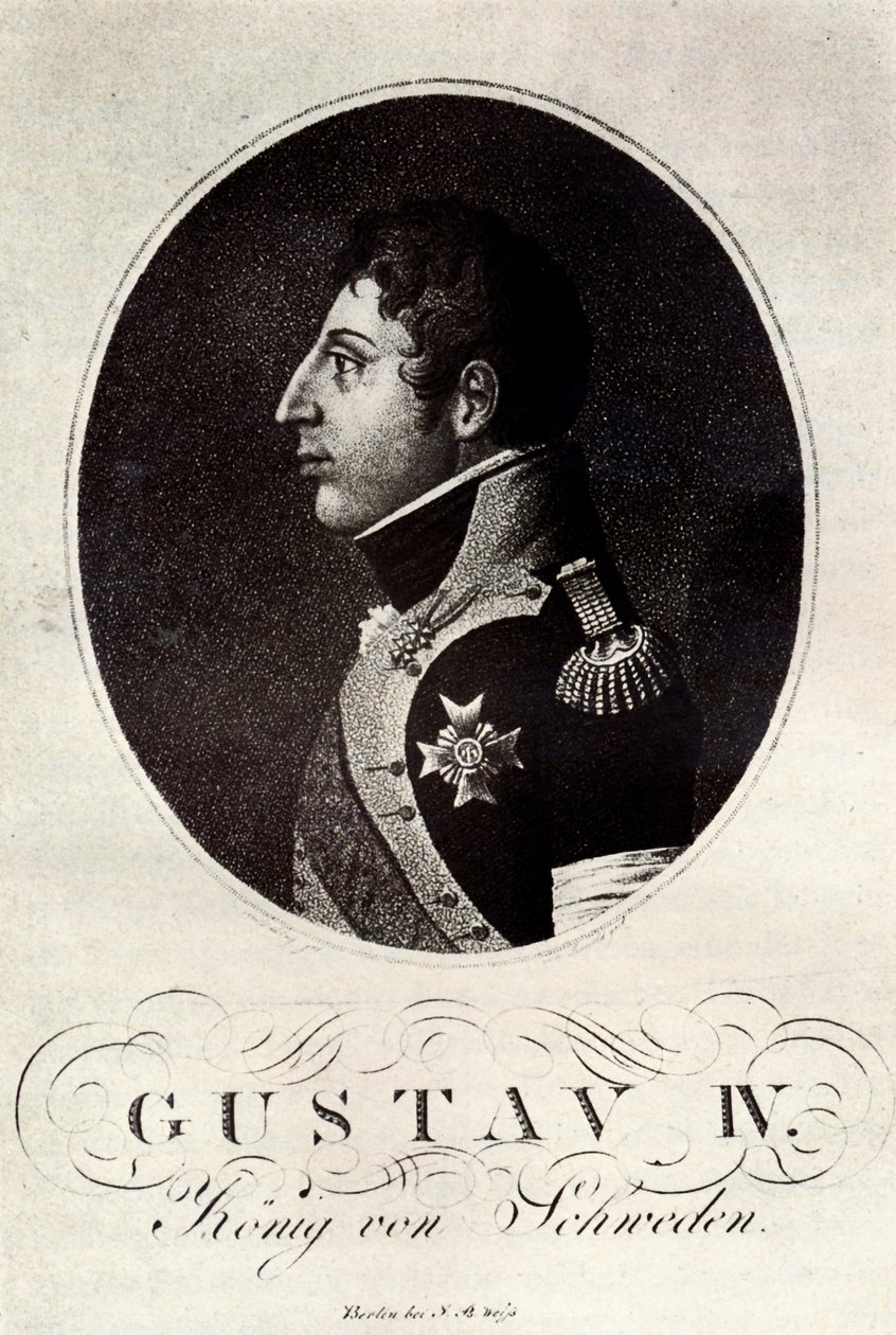 Porträt von Gustav IV. Adolf von Schweden, frühes 19. Jahrhundert von Unbekannt