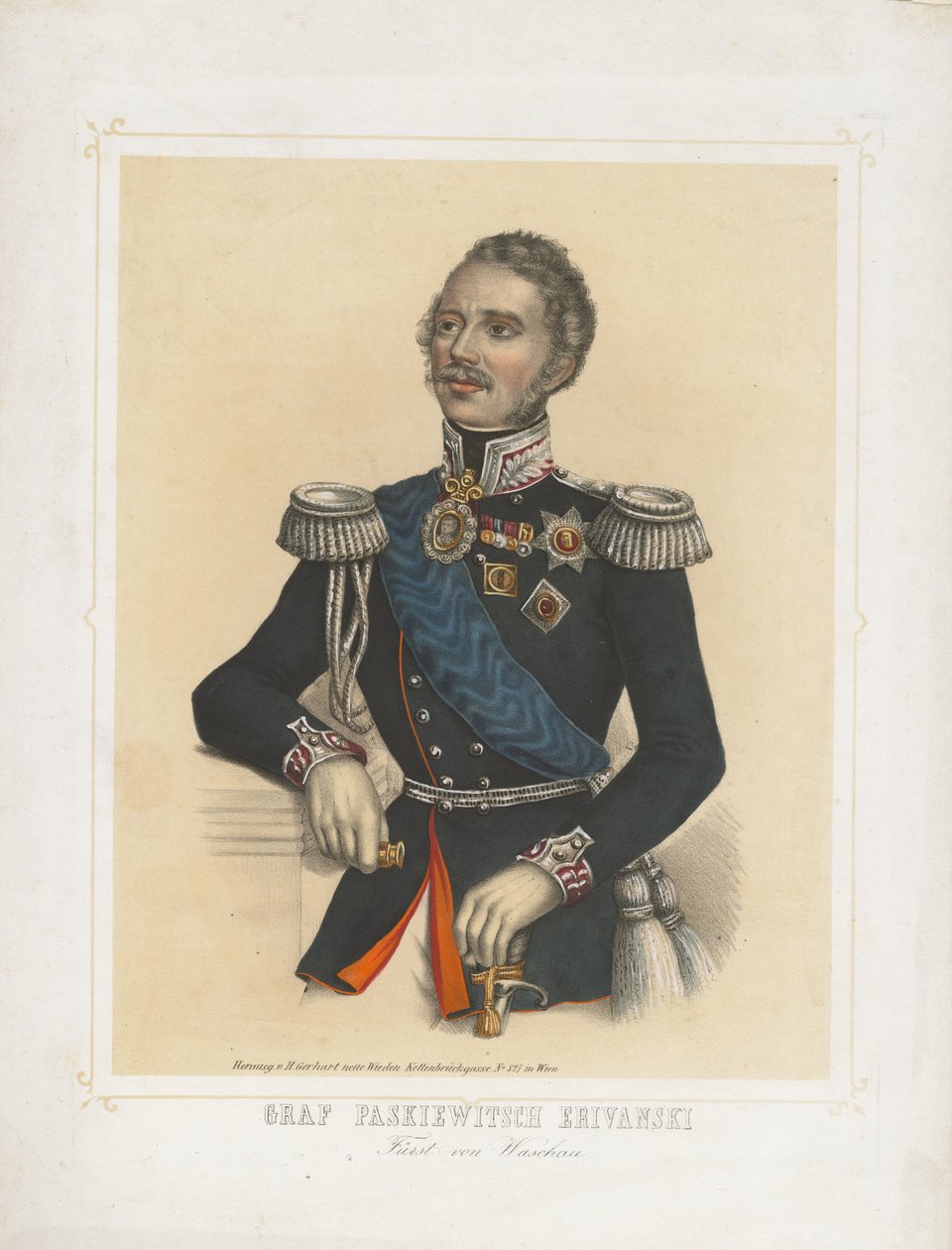 Porträt von Iwan Fjodorowitsch Paskevich, Graf von Erivan, Vizekönig des Königreichs Polen, 1850 von Unbekannt