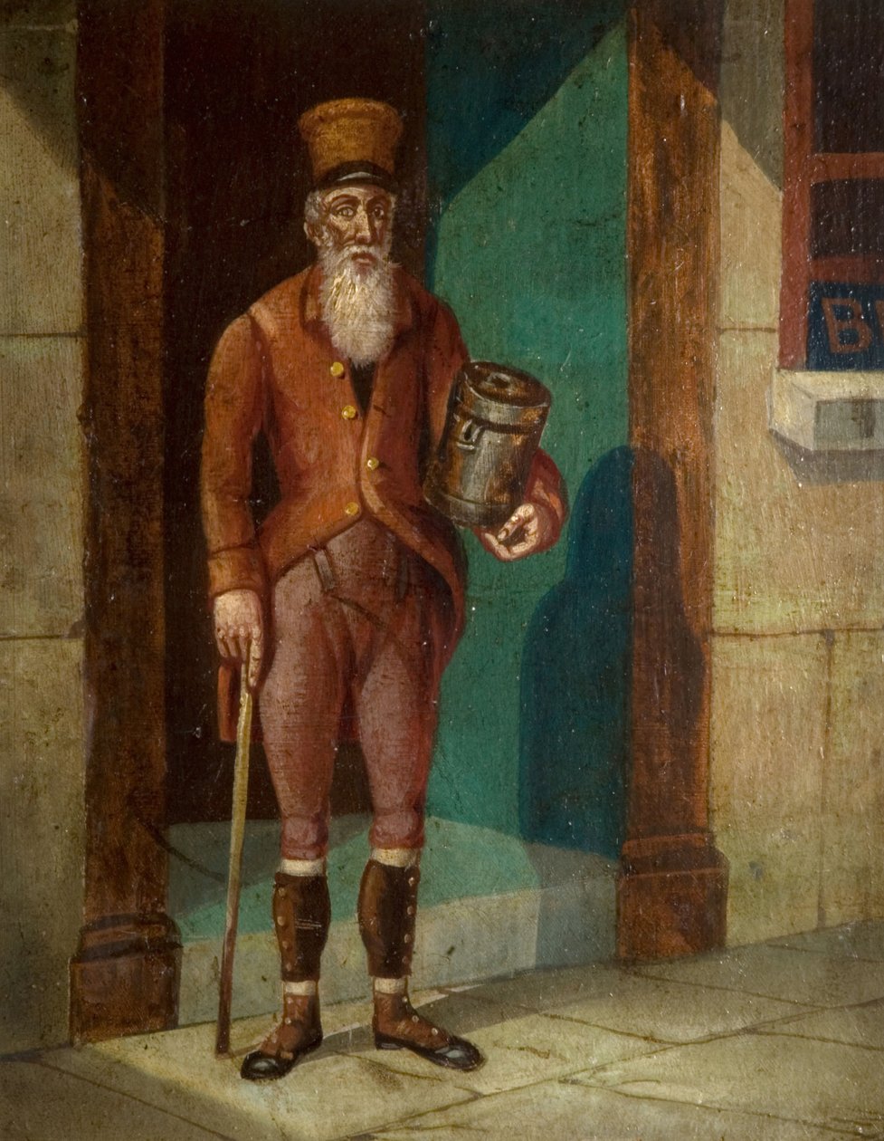 Porträt von James Guidney, bekannt als Jimmy der Felsenmann, 1782-1866, [undatiert, frühes 19. Jahrhundert] von Unbekannt