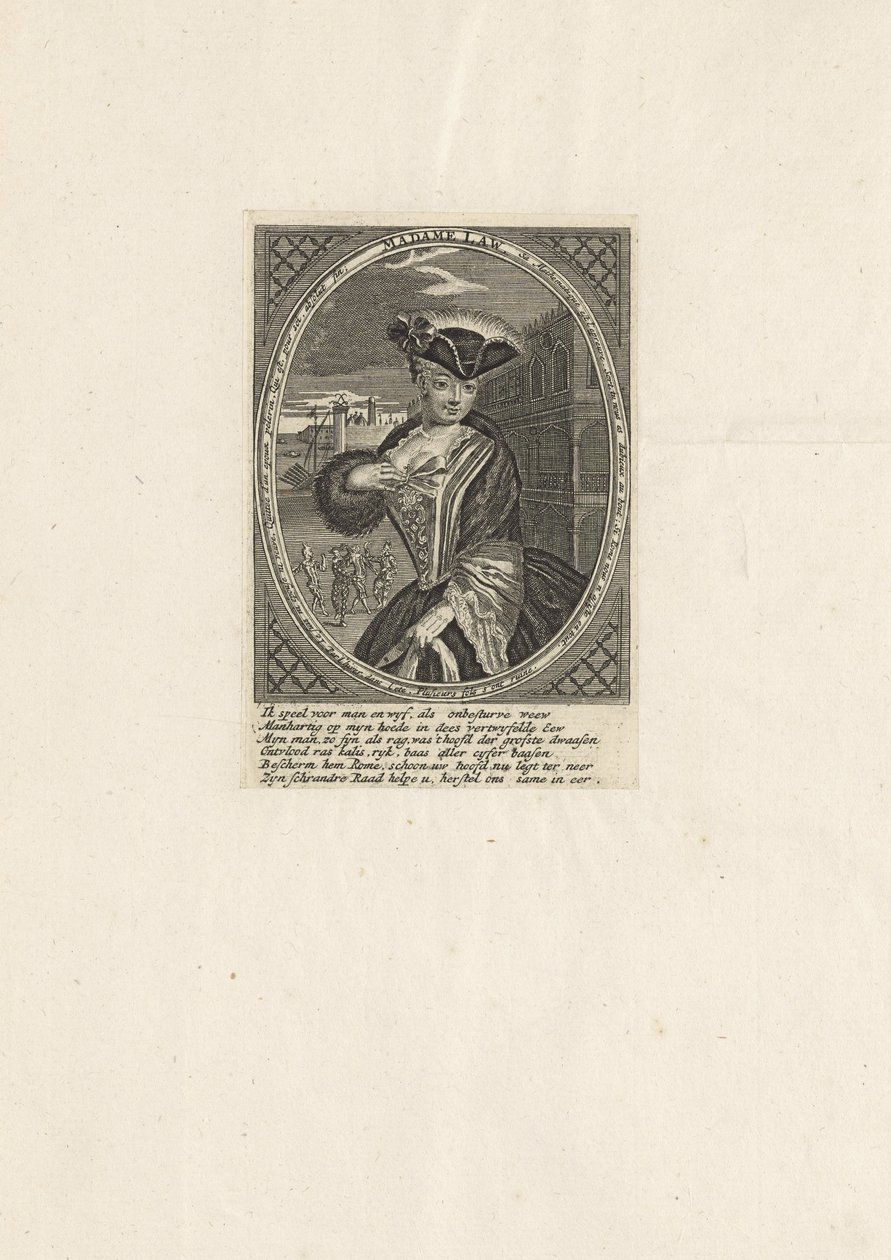 Porträt von Katherine Seigneur, geborene Knowles 1669-1747, Ehefrau von John Law, 1720 von Unbekannt