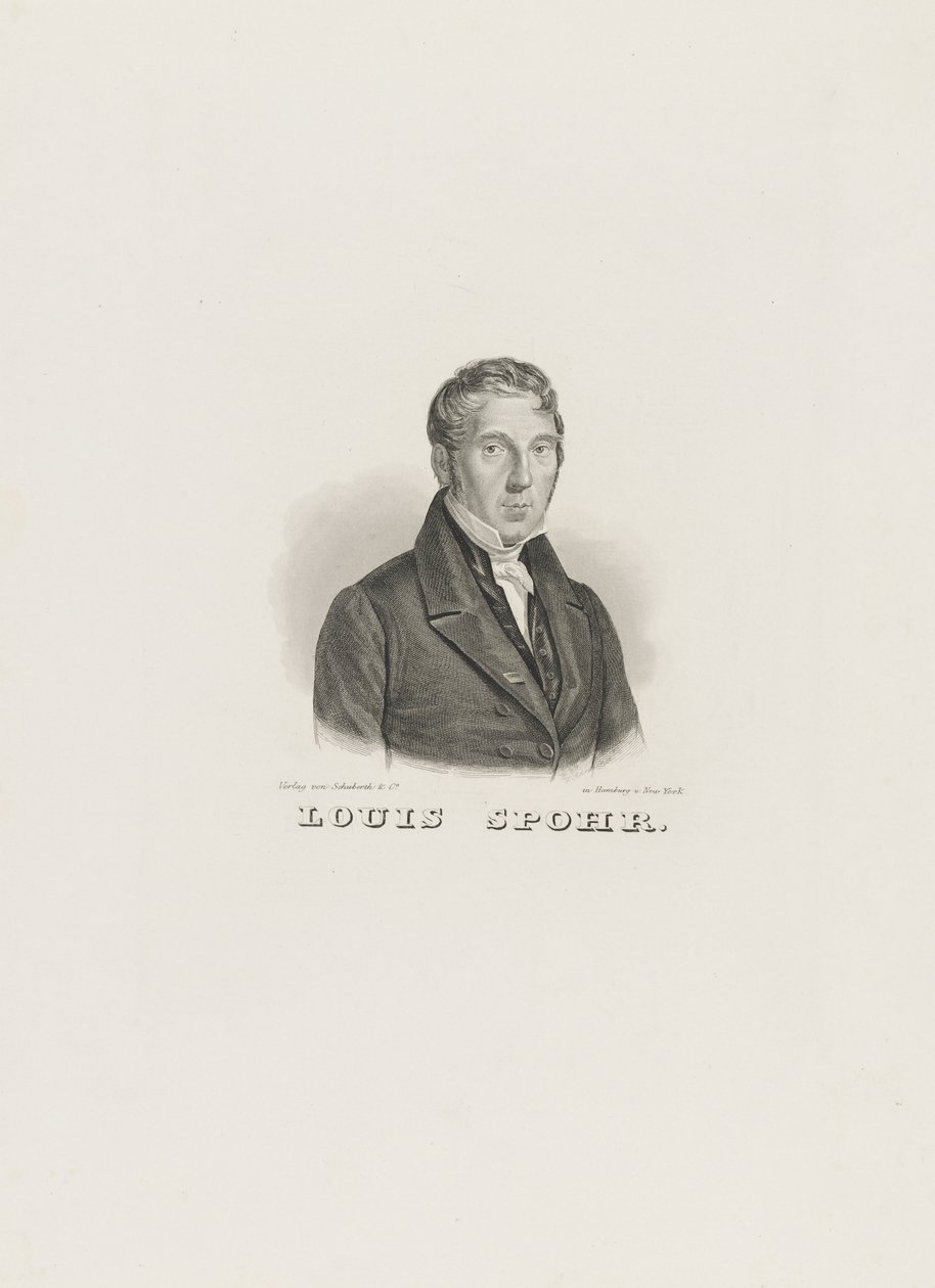 Porträt von Louis Spohr 1784-1859, um 1830-1840 von Unbekannt