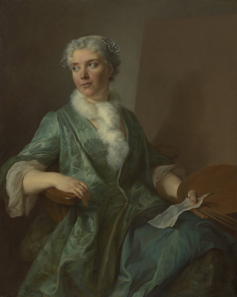 Porträt einer Künstlerin, ca. 1735 von Unbekannt