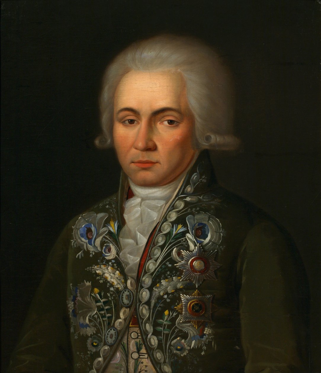 Porträt des Dichters Gavrila R. Derzhavin 1743-1816, 1790er Jahre von Unbekannt