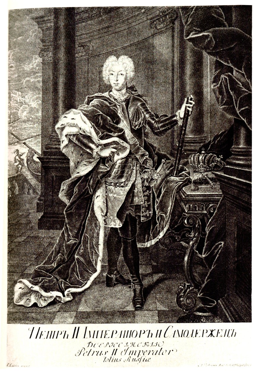 Porträt des Zaren Peter II. von Russland 1715-1730 von Unbekannt