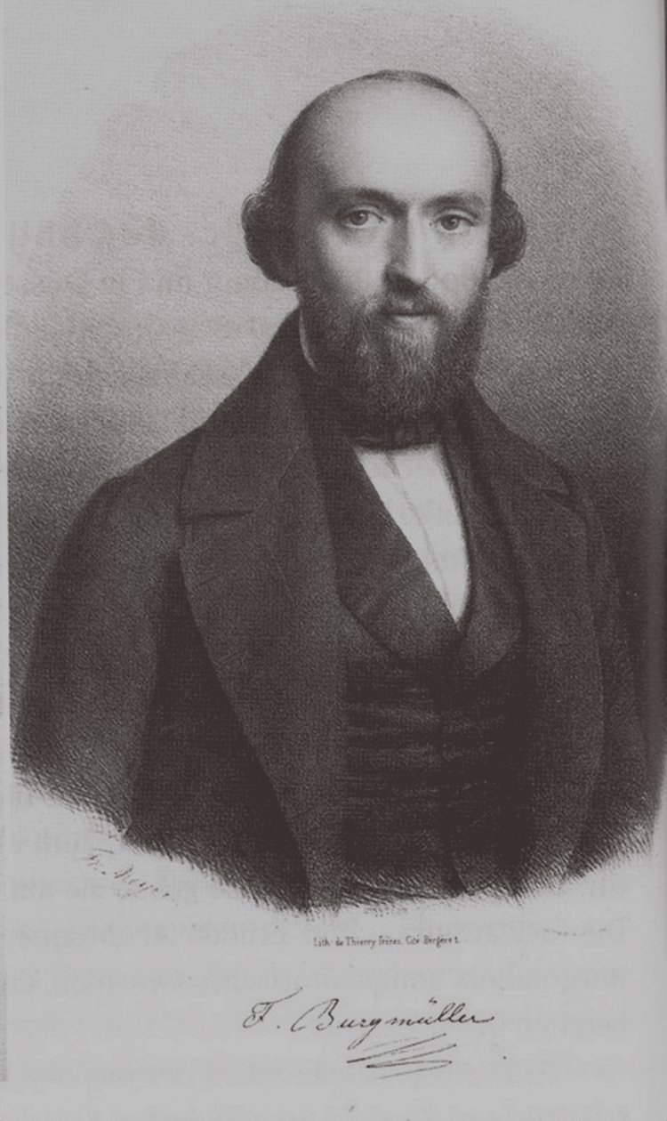 Porträt des Komponisten Johann Friedrich Franz Burgmüller 1806-1874, um 1840 von Unbekannt