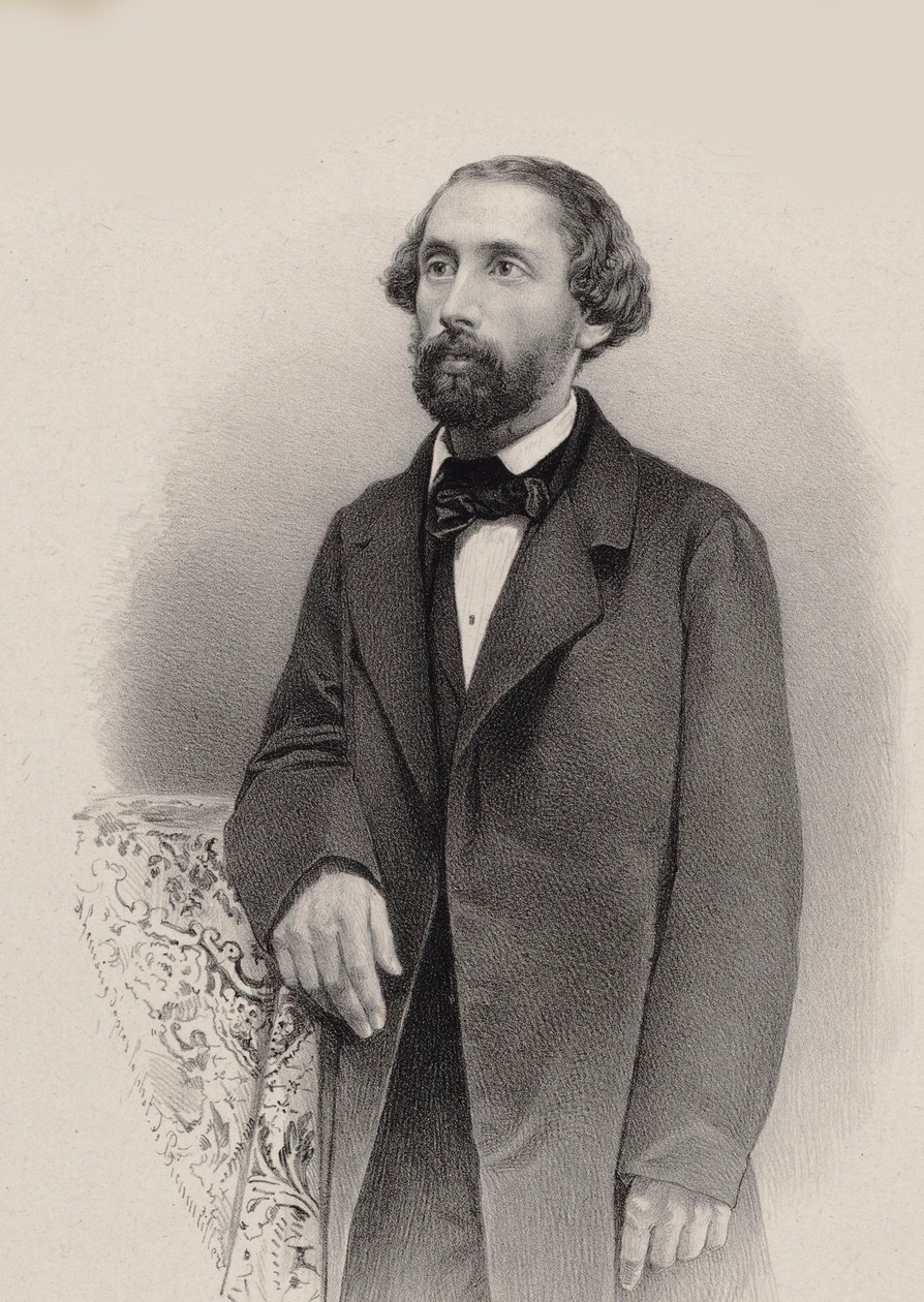 Porträt des Pianisten und Komponisten Julius Schulhoff 1825-1898, 1860 von Unbekannt