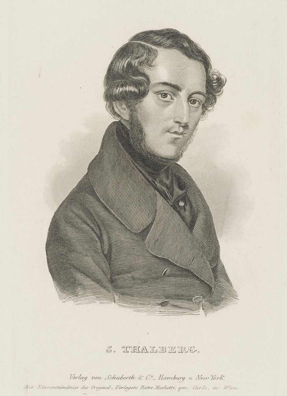 Porträt des Pianisten und Komponisten Sigismund Thalberg, um 1850 von Unbekannt