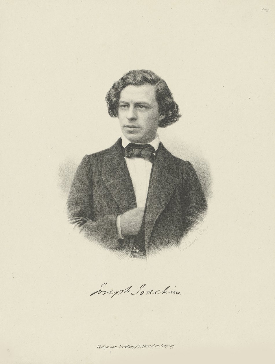 Porträt des Geigers und Komponisten Joseph Joachim 1831-1907, ca. 1855 von Unbekannt