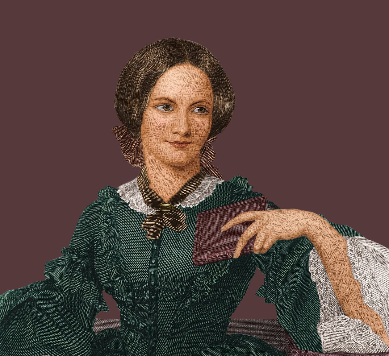 Porträt der Schriftstellerin Charlotte Brontë 1816-1855, 1840er Jahre von Unbekannt