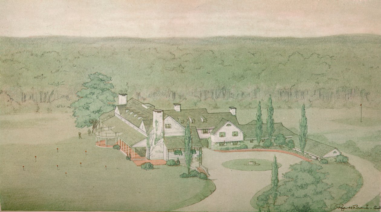 Vorstudie für den Oakland Golf Club, Bayside, New York, 1925 von Unbekannt