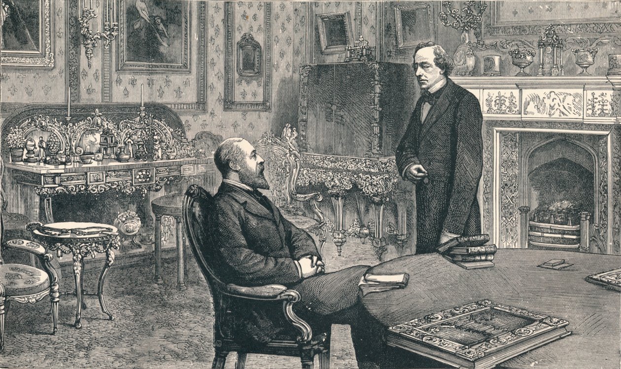 Der Prinz von Wales besucht Lord Beaconsfield in Hughenden Manor, 1896 von Unbekannt