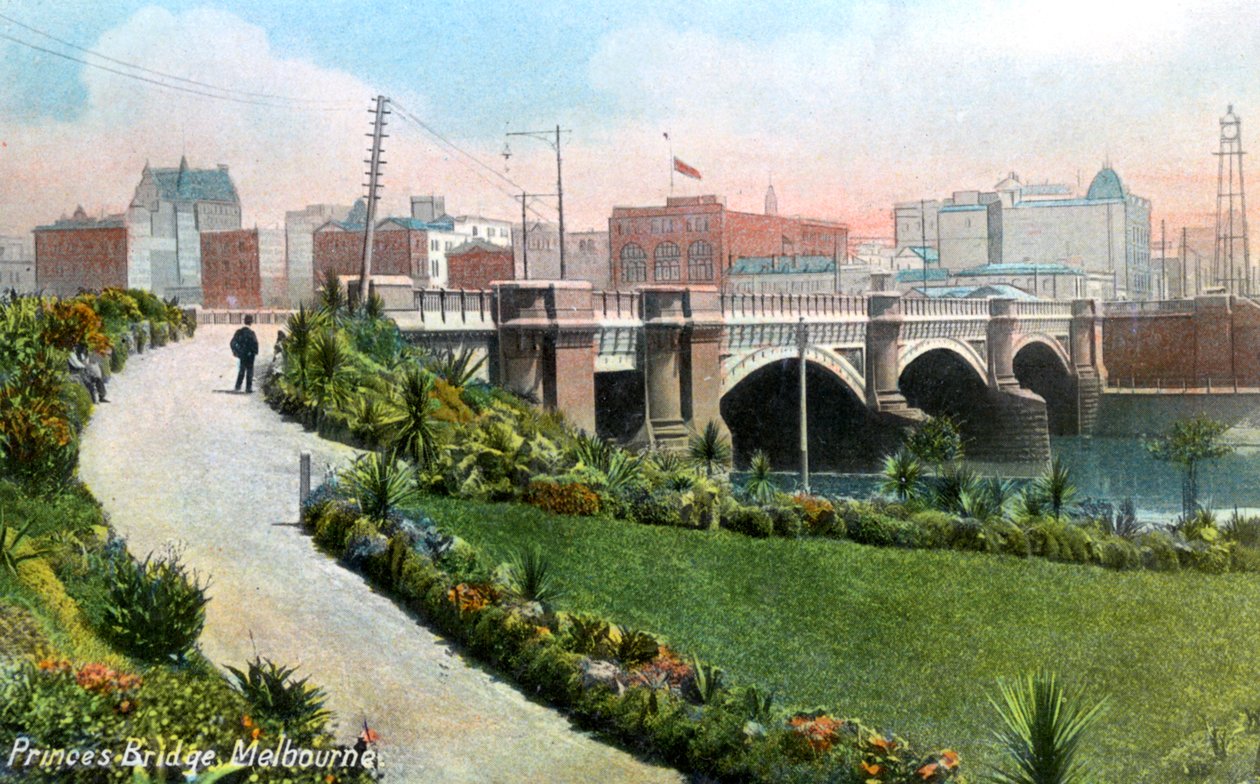 Princes Bridge, Melbourne, Australien, 1912 von Unbekannt