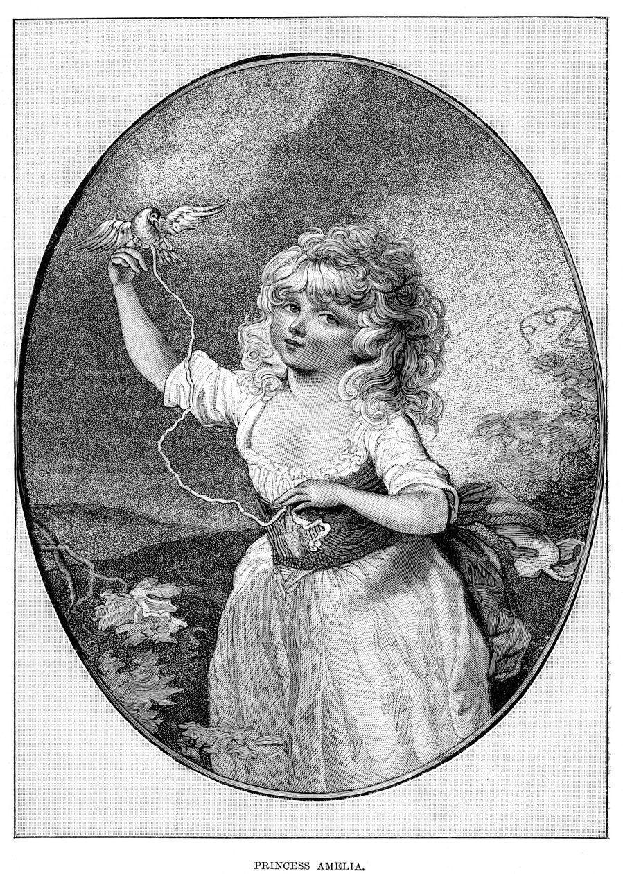 Prinzessin Amelia, jüngste Tochter von George III. und Königin Charlotte, 19. Jahrhundert von Unbekannt