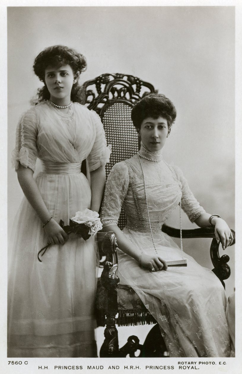 Prinzessin Maud und die Prinzessin Royal, ca. 1907-1910 von Unbekannt