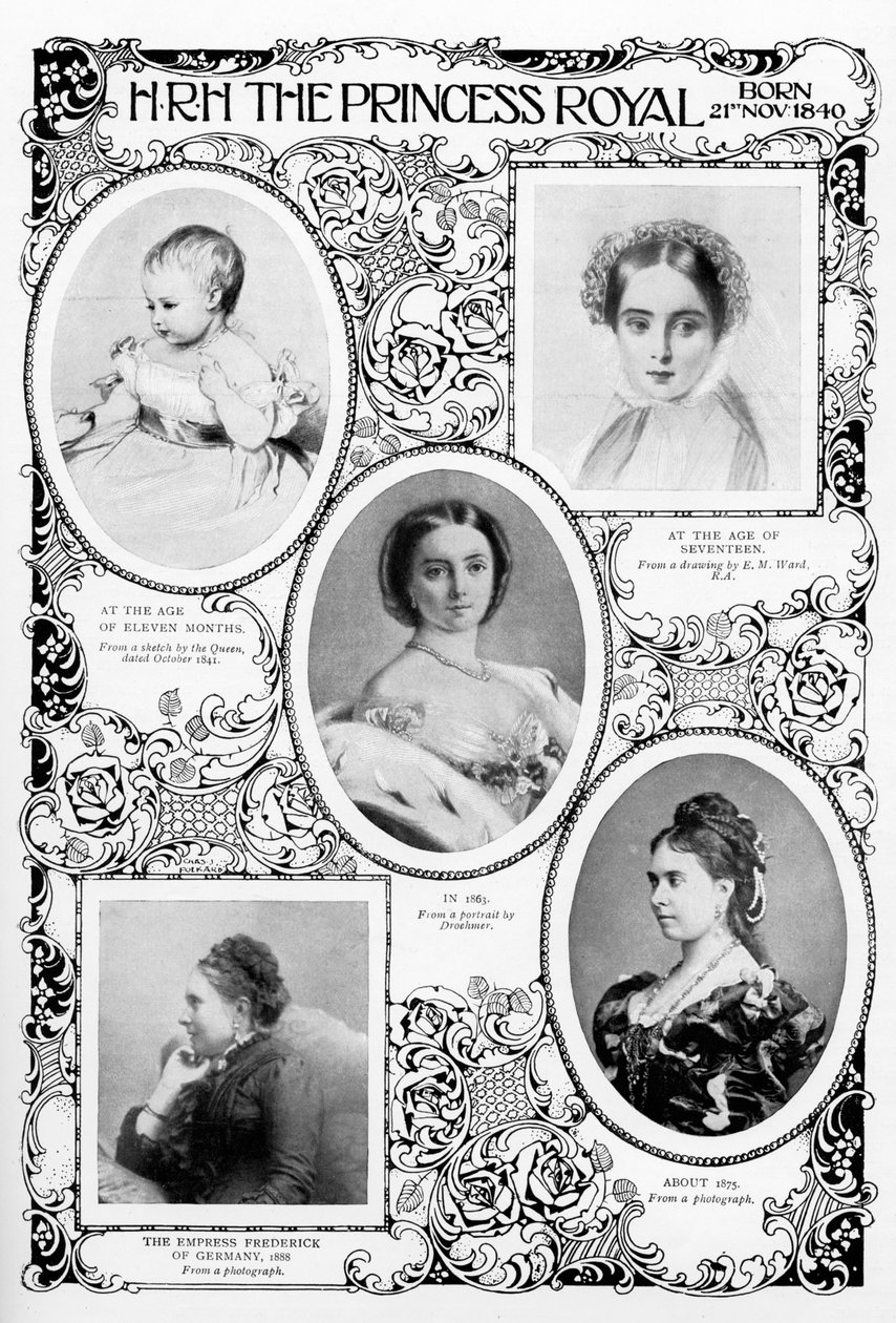Prinzessin Victoria Adelaide Mary Louise, älteste Tochter von Königin Victoria, spätes 19. Jahrhundert von Unbekannt