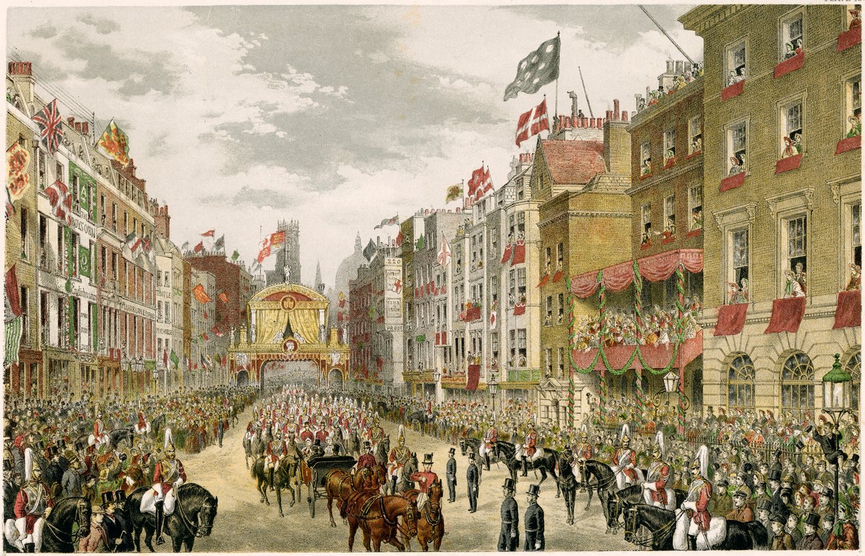 Prozession auf dem Strand, Westminster, London, 1863 von Unbekannt