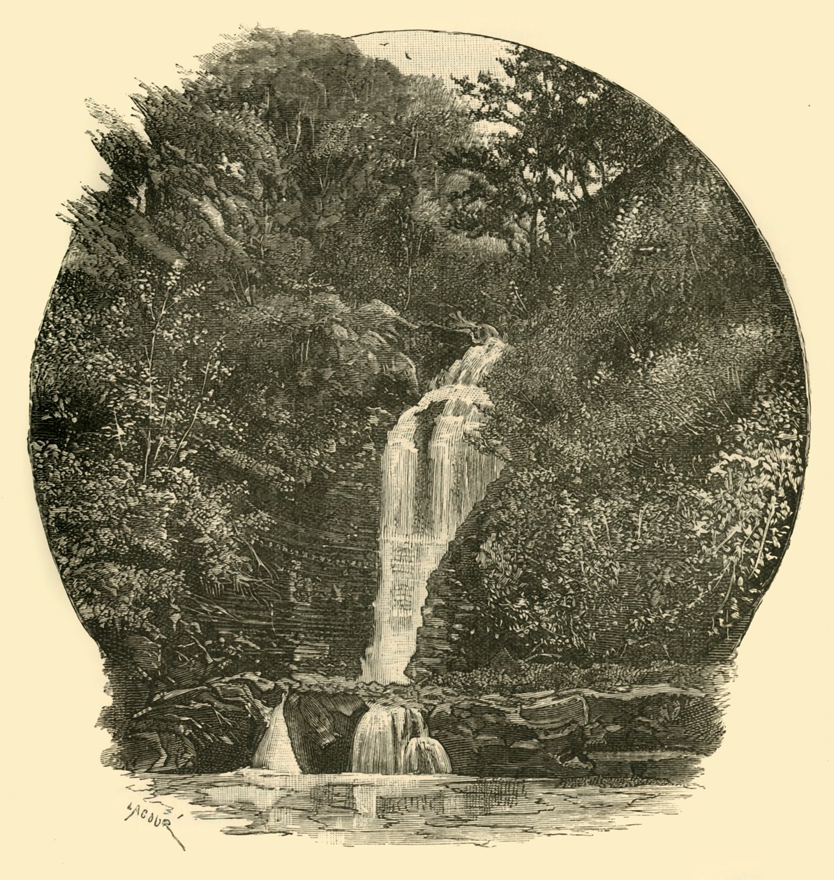 Pyrddin-Fälle, Neath-Tal, 1898 von Unbekannt