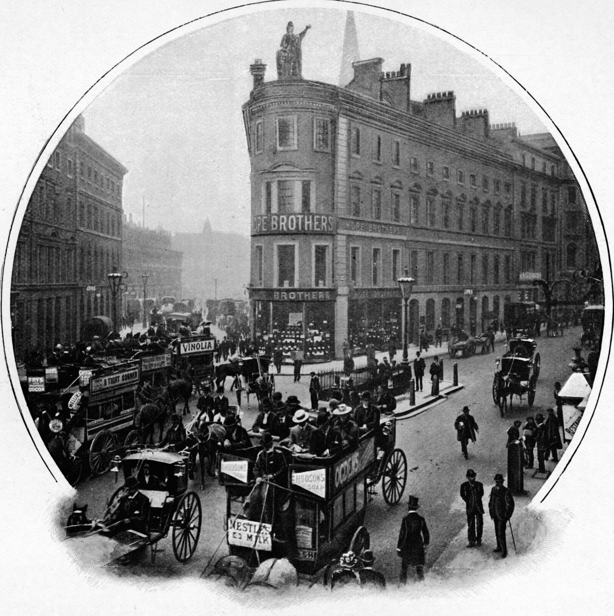 Queen Victoria Street Kreuzung mit Cannon Street, City of London von Unbekannt