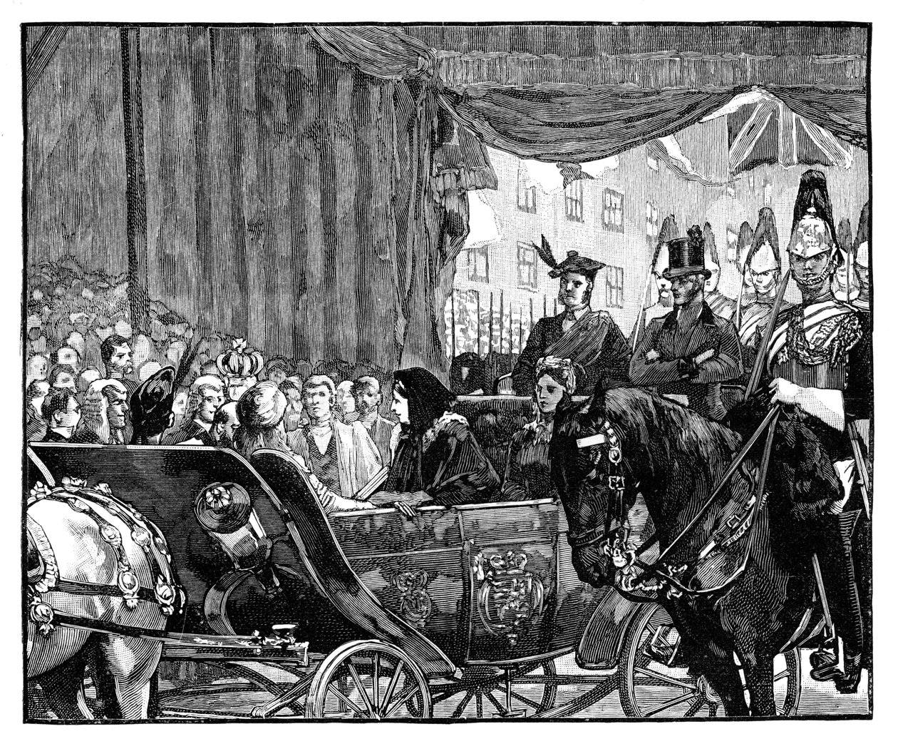 Königin Victoria eröffnet die Blackfriars-Brücke, London, 1869 von Unbekannt