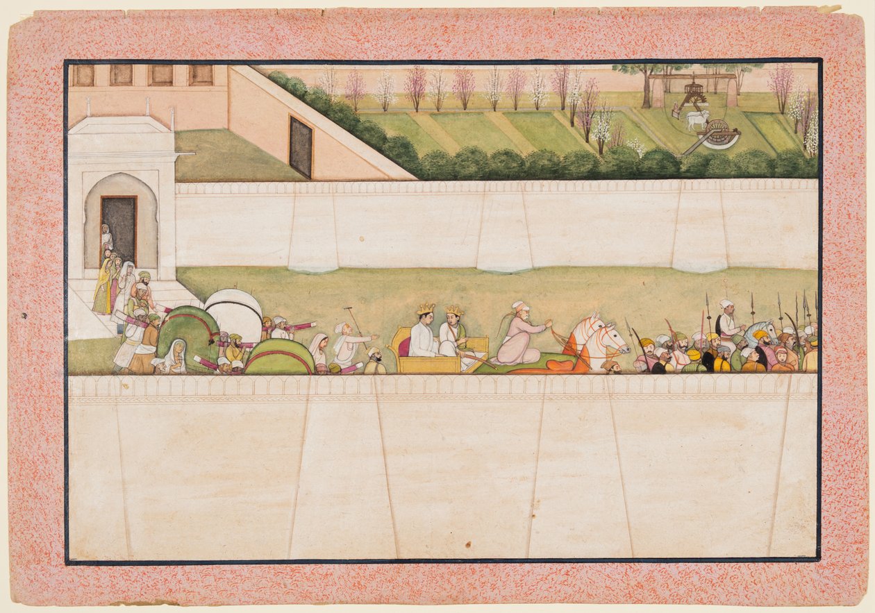 Ramas Brüder Bharata und Shatrughna machen sich von Ayodhya auf, um Rama und Lakshmana zu finden..., 1775-80 von Unbekannt
