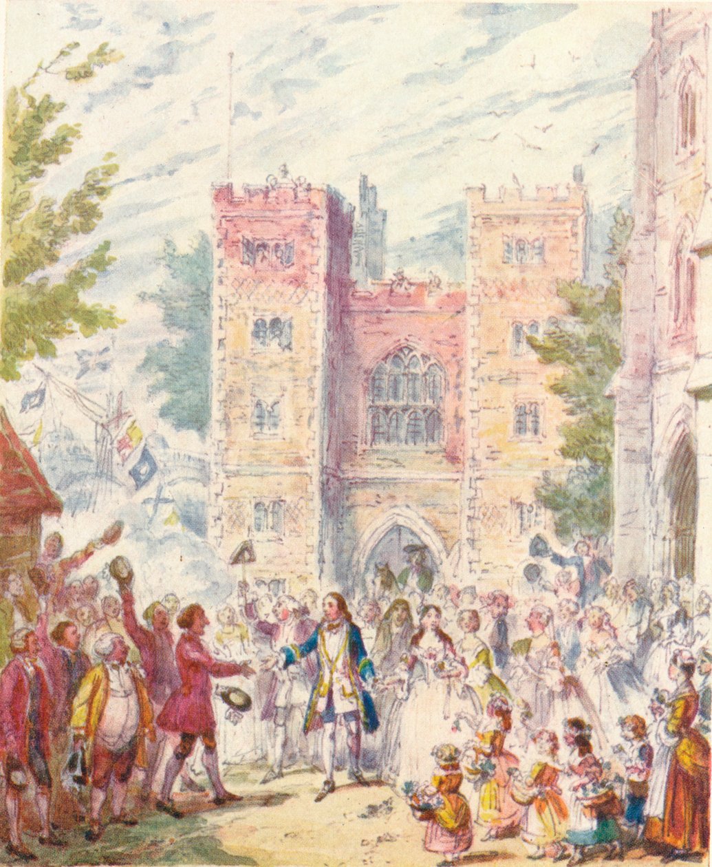 Randulph Crews Hochzeit mit Hilda in der Lambeth Kirche, 1842, 1903 von Unbekannt