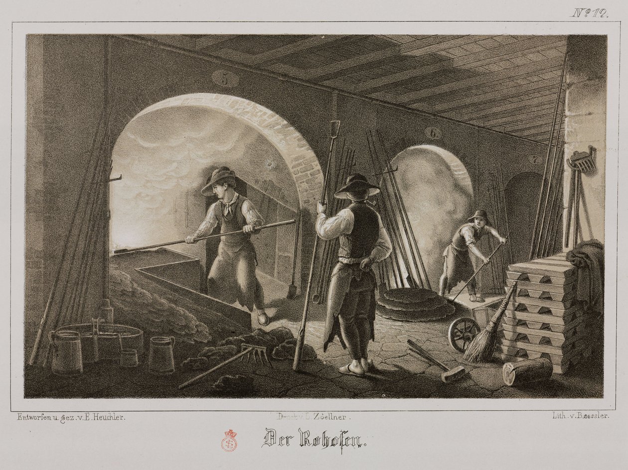 Rohstoffverarbeitung, Metallurgie, Edelmetallschmieden, Deutschland, ca. 1851 von Unbekannt