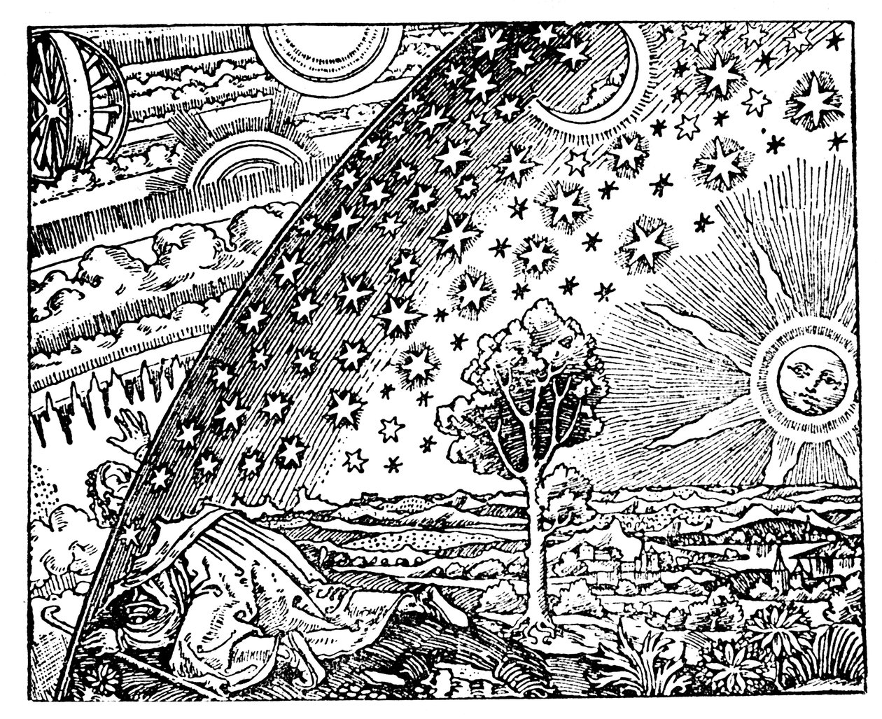 Rekonstruktion einer mittelalterlichen Vorstellung des Universums, 19. Jahrhundert von Unbekannt