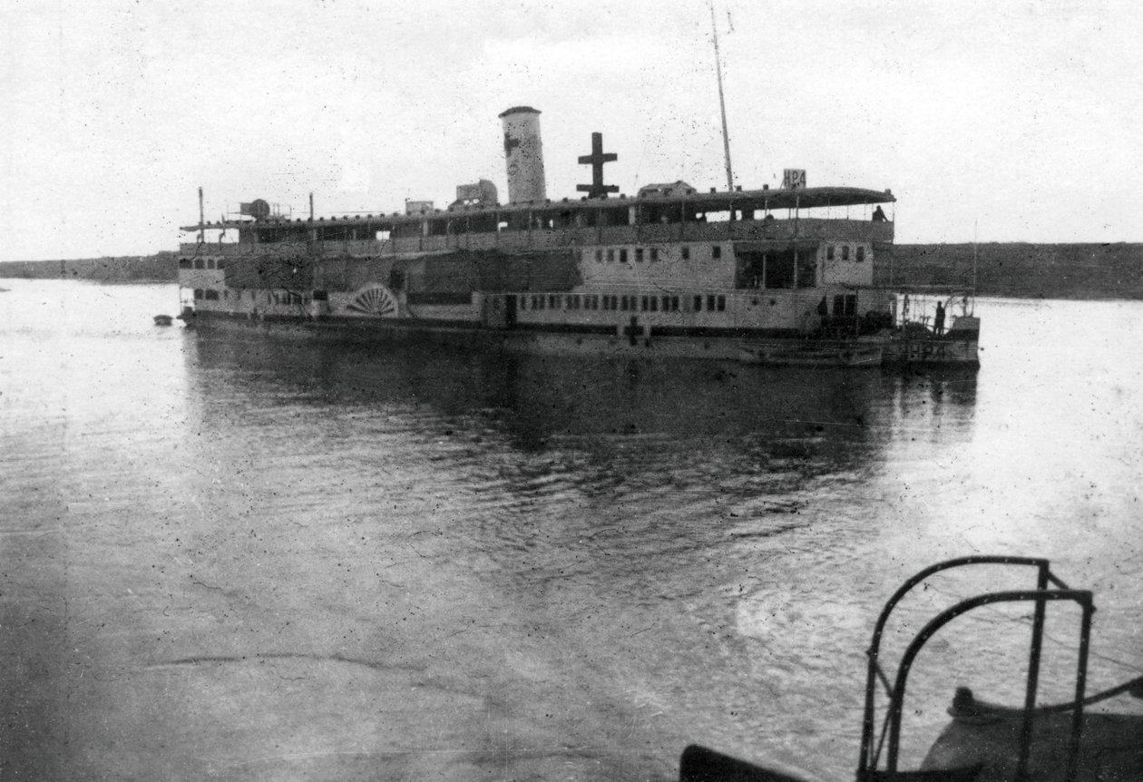 Rotes Kreuz Flussboot auf dem Tigris, Mesopotamien, Erster Weltkrieg von Unbekannt