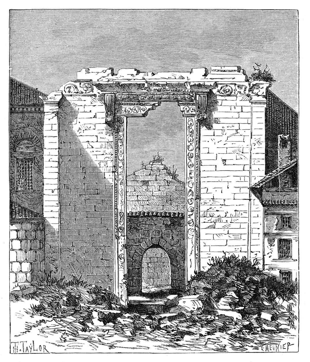 Überreste des Tempels von Augustus und Rom, Ancyra Ankara, Türkei, 1895 von Unbekannt