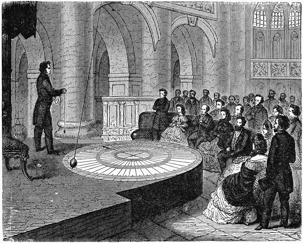 Wiederholung von Foucaults Demonstration der Erdrotation, Mai 1851, ca. 1890 von Unbekannt