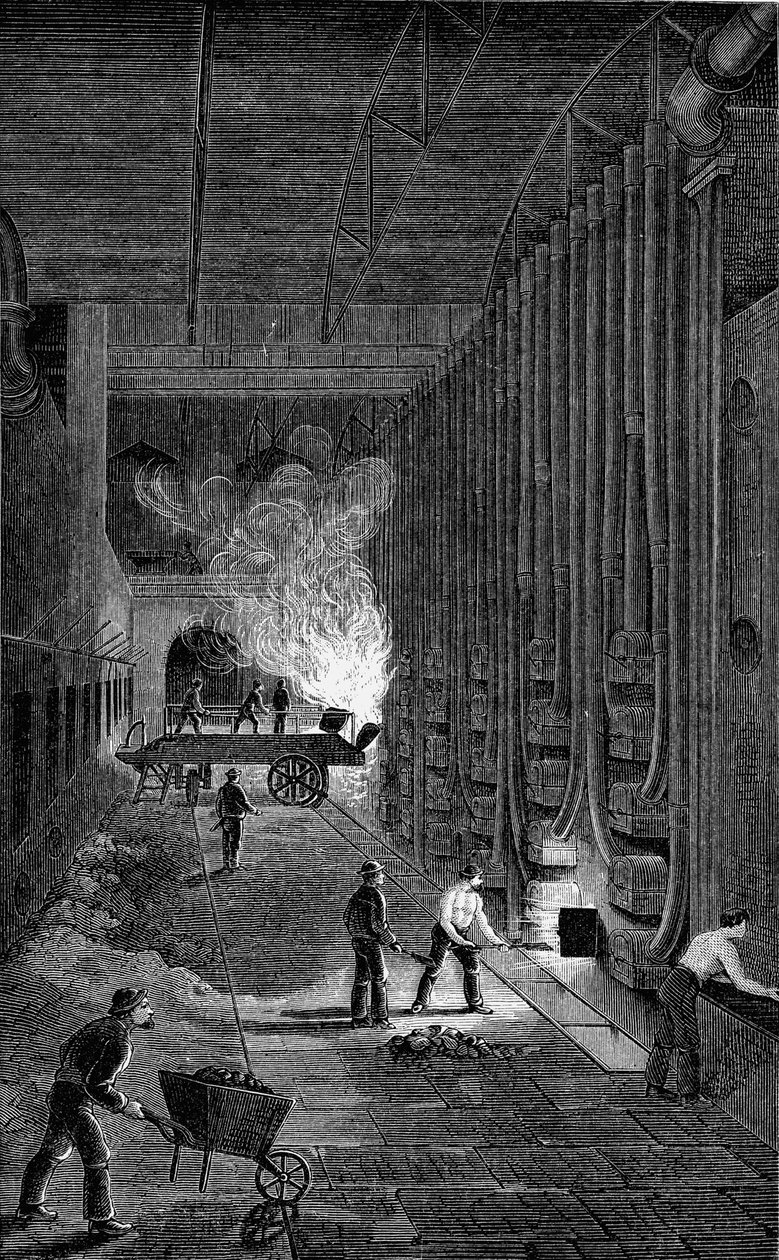 Retortenhaus, Imperial Gasworks, Kings Road, London, 1876 von Unbekannt