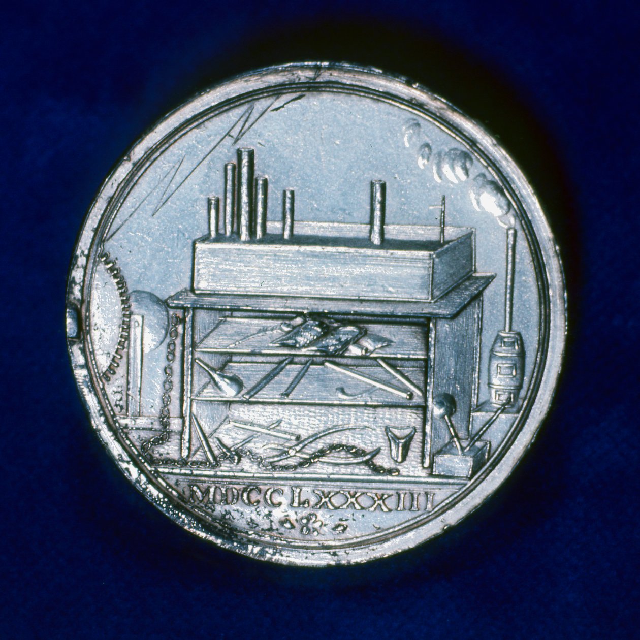 Rückseite der Gedenkmedaille für Joseph Priestley, englischer Chemiker von Unbekannt