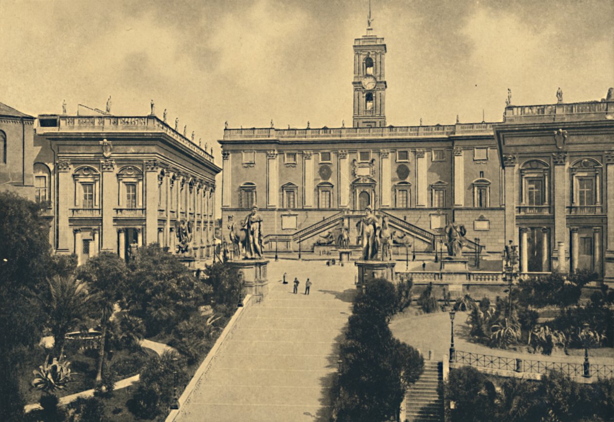 Rom - Das Kapitol: im Zentrum der Senatorenpalast, jetzt Rathaus von Unbekannt