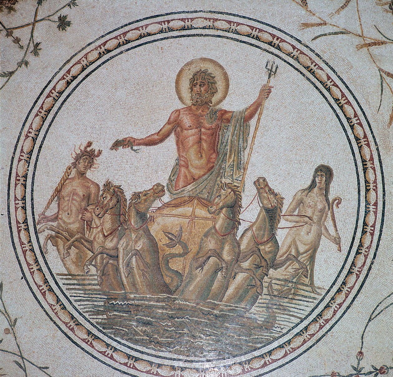 Römisches Mosaik des Triumphs von Neptun, 2. Jahrhundert von Unbekannt