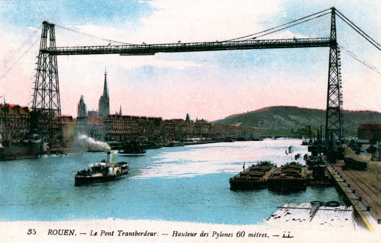 Rouen, Le Pont Transbordeur, Schwebefähre, 20. Jahrhundert von Unbekannt
