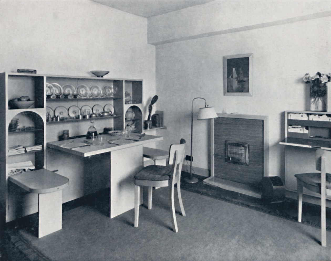 Rowley Gallery of Decorative Art Ltd - Kombinierter Ess-Wohnraum offen, 1939 von Unbekannt