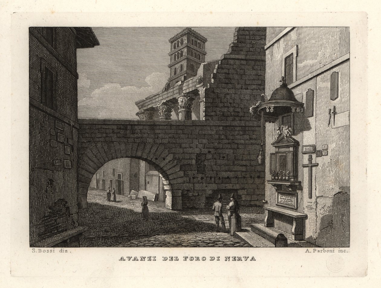 Ruinen des Forums von Nerva, Rom von Unbekannt