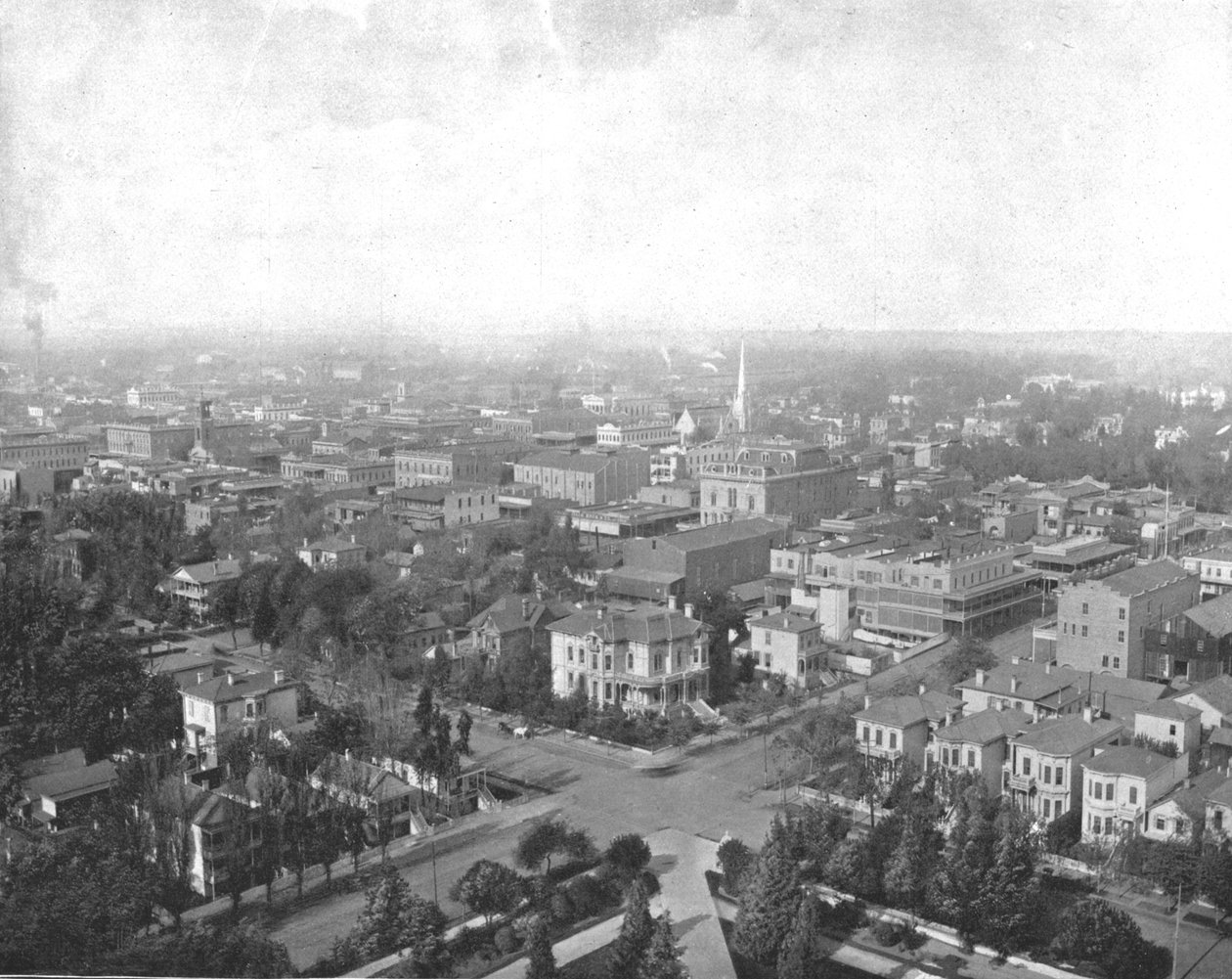 Sacramento, Kalifornien, vom Kuppel des Kapitols, USA von Unbekannt